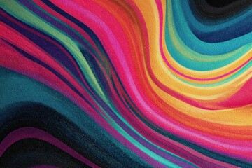 Poster - Colorful abstract waves create a vibrant and dynamic background perfect for creative projects and artistic expressions during any time of day