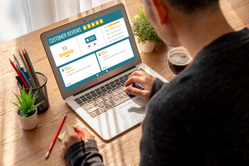 Poster - Customer experience and review analysis by modish computer software for corporate business