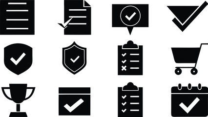 Fototapete - Set of vector icons for design including symbols for web mail phone computer arrow envelope and business buttons