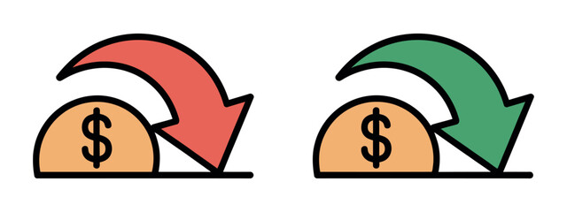 Poster - Money Loss and Gain Graphic Illustration