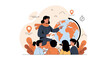 © ERIANTO - Inspiring Geography Lesson Teacher Explaining World Map To Diverse Students
