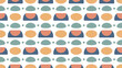 © Adnan - Repeated pattern with ovals semi circles and small circles in various colors