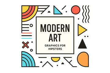 Aufkleber - Modern Art vector frame for hipster themed text and graphics