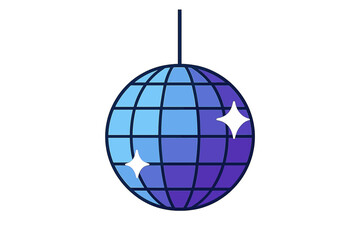 Poster - Illustration of a shiny disco ball in vector format set against a transparent background