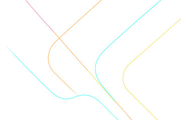Poster - Modern abstract vector background featuring glowing electric bright neon lines in a colorful futuristic layout