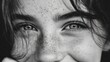 © Teko - Close-up black and white portrait of a young person