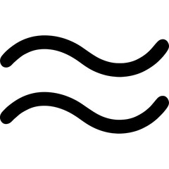 Poster - Equal sign outline icon vector