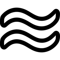 Poster - Equal sign outline icon vector