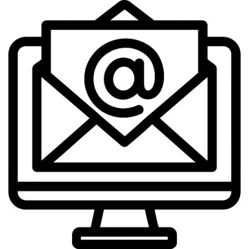 Email messaging outline icon vector