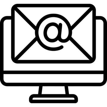 Email messaging outline icon vector