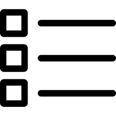 Fototapete - List view outline icon vector