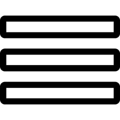 Poster - Menu hamburger outline icon vector