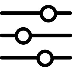 Poster - Options sliders outline icon vector