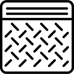 Poster - Metallic texture outline icon vector