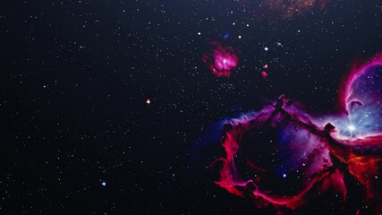 Wall Mural - Cinematic Nebula Clouds Floating in Space