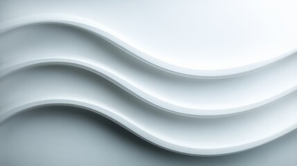 Poster - The image is a white and gray wave with a lot of detail. The wave is very long and has a lot of texture. Scene is calm and serene, as if the viewer is looking out at the ocean
