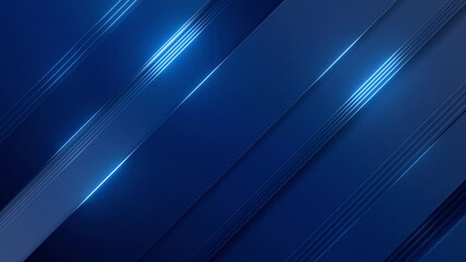 Wall Mural - This stock motion graphic video of Modern Blue Background with gentle overlapping curves on seamless loops