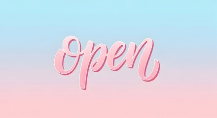 Aufkleber - Pink cursive 