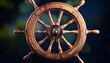© Rigoberto - a wooden steering wheel with spokes in the center