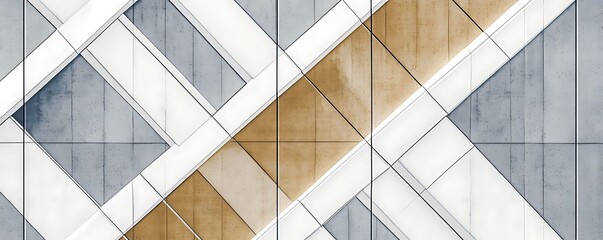 Poster - Gray and white diagonal line architecture geometry tech abstract subtle background illustration. Grey-white abstract background. Abstract smooth light gray geometry paper futuristic minimal subtle.