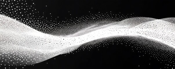 Fototapete - Light cyberspace in a digital background. Abstract technology white wave. Connection big data. Analysis of a Network Connection. Smooth smoke particle wave, big data techno background with glowing do.