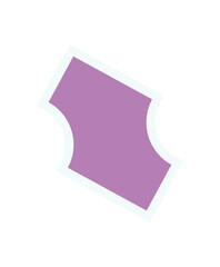 Wall Mural - bold abstract shape sticker. modern figure icon with flat style. unique element of brutalism, y2k ae