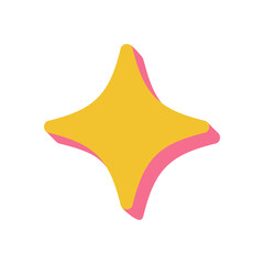 Wall Mural - bold brutalist star shape. abstract icon with flat figure and graphic element. this unique symbol ca