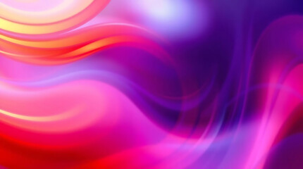 Poster - A vibrant abstract background features flowing waves of pink, purple, red, and yellow hues