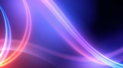 Poster - A modern abstract background features flowing blue and purple light waves