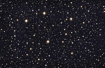 Wall Mural - Abstract Background of a Dense Field of Golden Stars