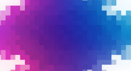 Aufkleber - Pixelated purpleblue gradient with white edges