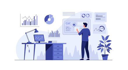 Poster - Data Analytics Expert Presenting Strategic Insights On Interactive Dashboard