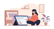 © EKA - Girl Using Tablet At Home For Online Course During Lockdown Concept