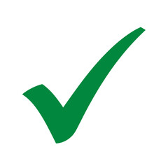 Poster - A green check mark isolated on white background signifies approval, agreement, and a positive outcome