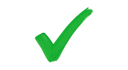 Poster - A green check mark signifies approval and acceptance, isolated on white background