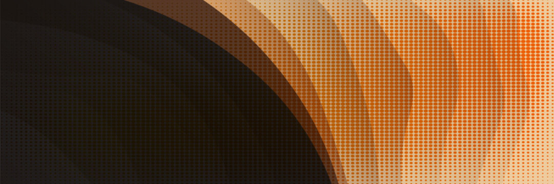 abstract orange line background curve element with white space for text and message design, overlapping layers, vector illustration