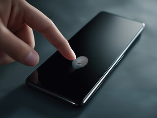 Poster - User authenticates a smartphone using fingerprint recognition technology