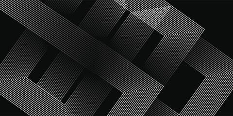 Poster - black wave lines on white background. Abstract wave element for design. Digital frequency track equalizer. Stylized line art background. Vector illustration.
