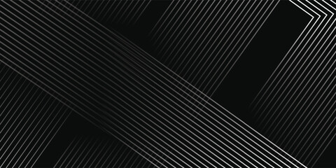 Poster - black wave lines on white background. Abstract wave element for design. Digital frequency track equalizer. Stylized line art background. Vector illustration.