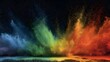 © Obee - Isolated vibrant rainbow dust blast, perfect for LGBT pride visuals, celebration theme