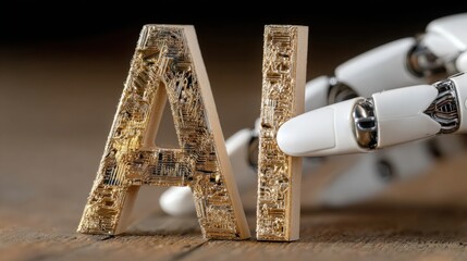 Poster - Robot holding a letter representing communication in ai tax optimization and the importance of accurate documentation