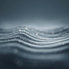 Aufkleber - Abstract Dark Grey Waves with Silver Glitter Animation