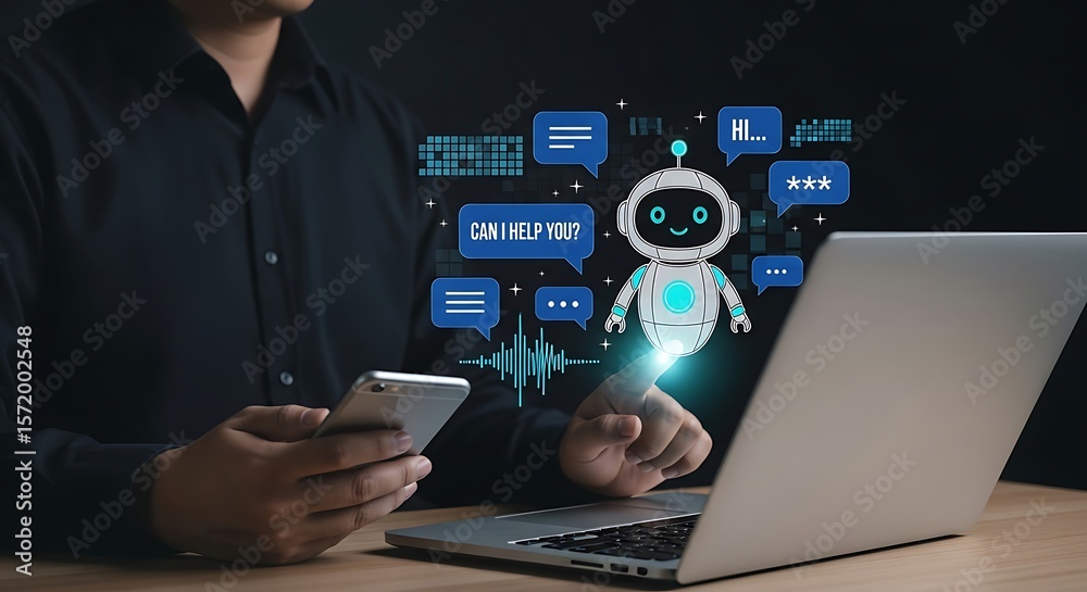 AI Virtual Assistant Chat UI Concept 2026.Advanced Chatbot System for ...