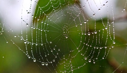 Dew-kissed spiderweb intricate design
