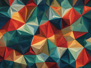 Aufkleber - Abstract Geometric Low Poly Pattern Background