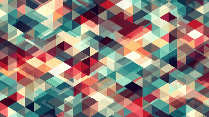Aufkleber - Abstract Geometric Pattern with Transparent Triangles