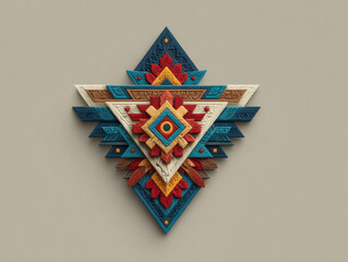 Poster - Navajo Inspired Geometric Art, Southwestern Tribal Design
