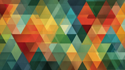 Poster - Translucent Triangle Grid: Abstract Colorful Geometric Pattern