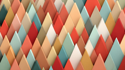 Poster - Abstract Triangle Pattern Background with Pastel Colors