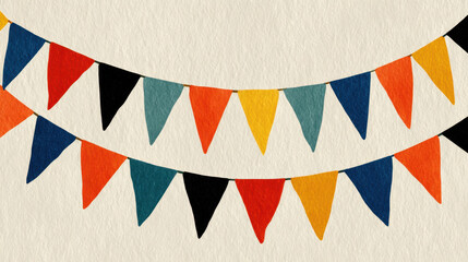 Poster - Colorful Bunting Banner Hanging Decoration
